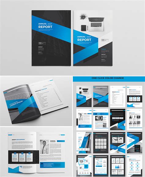 free annual report template indesign